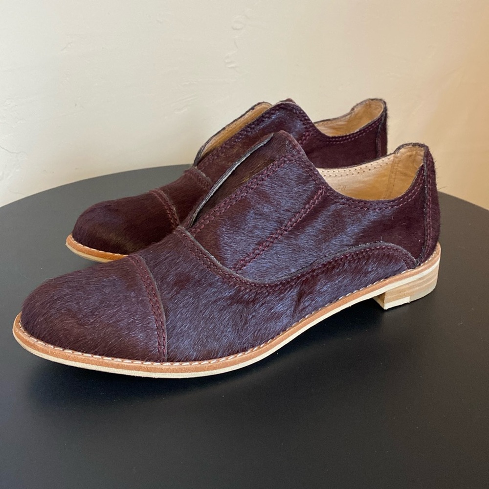 All Black calf hair oxford loafer